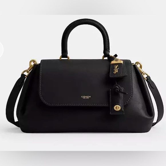 Coach Slouchy Rogue Top Handle Bag Black - Picture 2 of 12